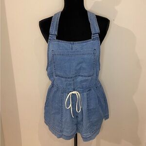 Wilfred free lightweight denim romper-overalls
